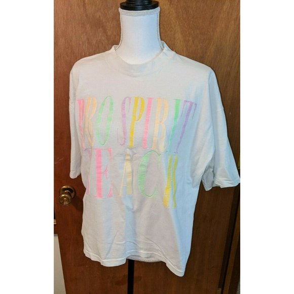 Vtg 90s Single Stitch Pro Spirit Beach T-shirt L - Picture 1 of 9